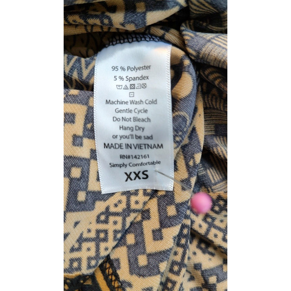 LuLaRoe Woman's Brown Black Maxi Skirt Size XXS Geometric Stretch Slinky Pull On - Picture 6 of 6